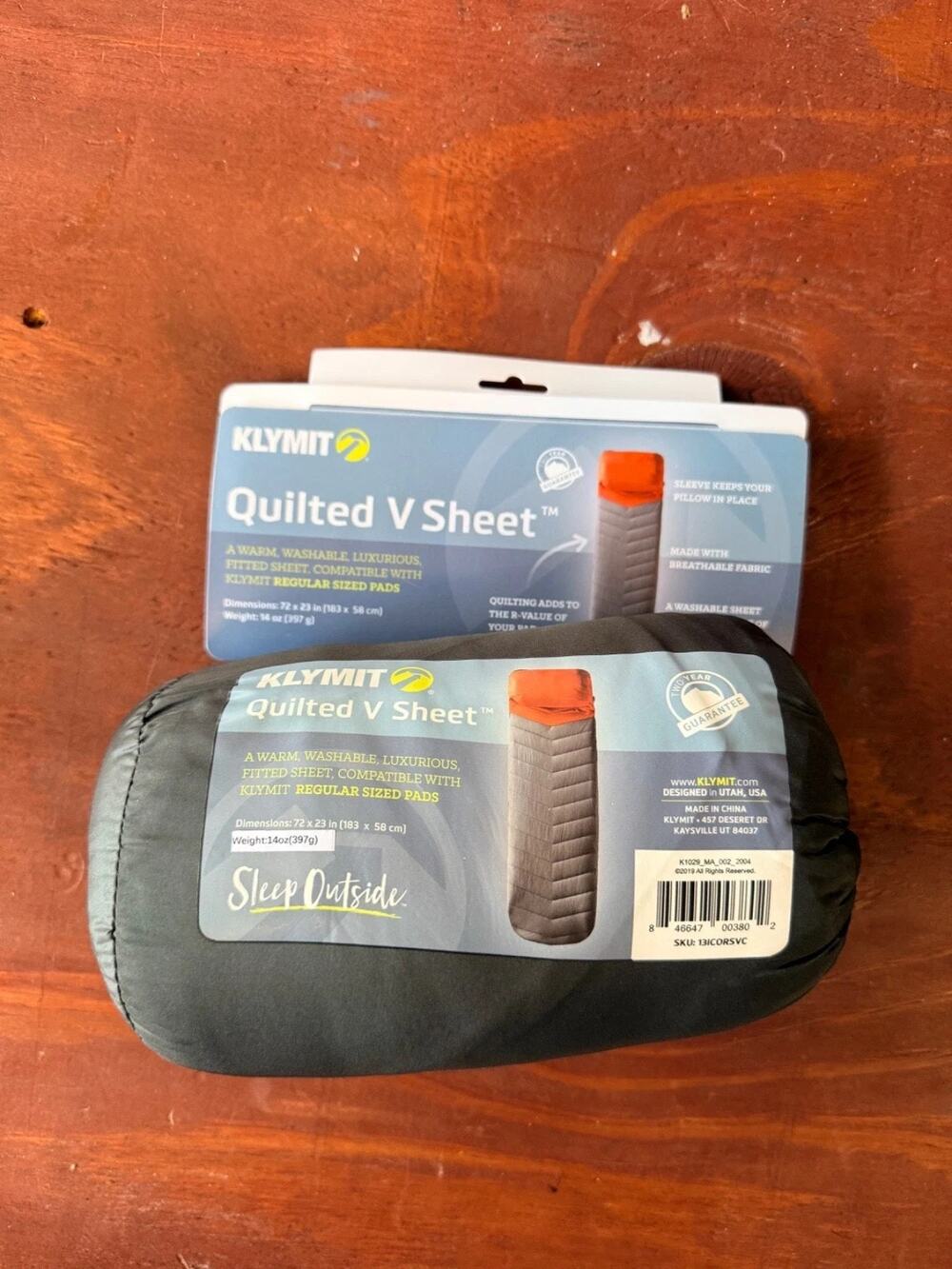 Klymit V Sheet for your Static V Sleeping Pad Quilted 72x23 in NEW IN PACKAGE